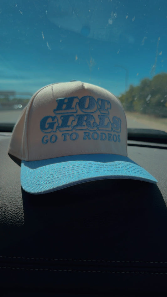 HOT GIRLS GO TO RODEOS CANVAS CAP