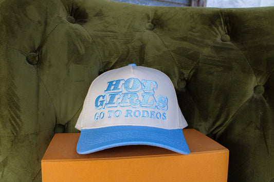 HOT GIRLS GO TO RODEOS CANVAS CAP