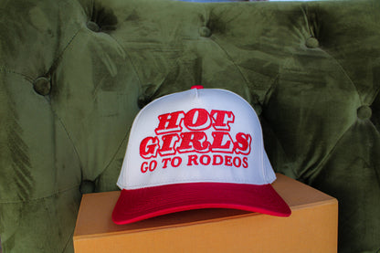 HOT GIRLS GO TO RODEOS CANVAS CAP