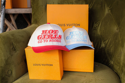 HOT GIRLS GO TO RODEOS CANVAS CAP