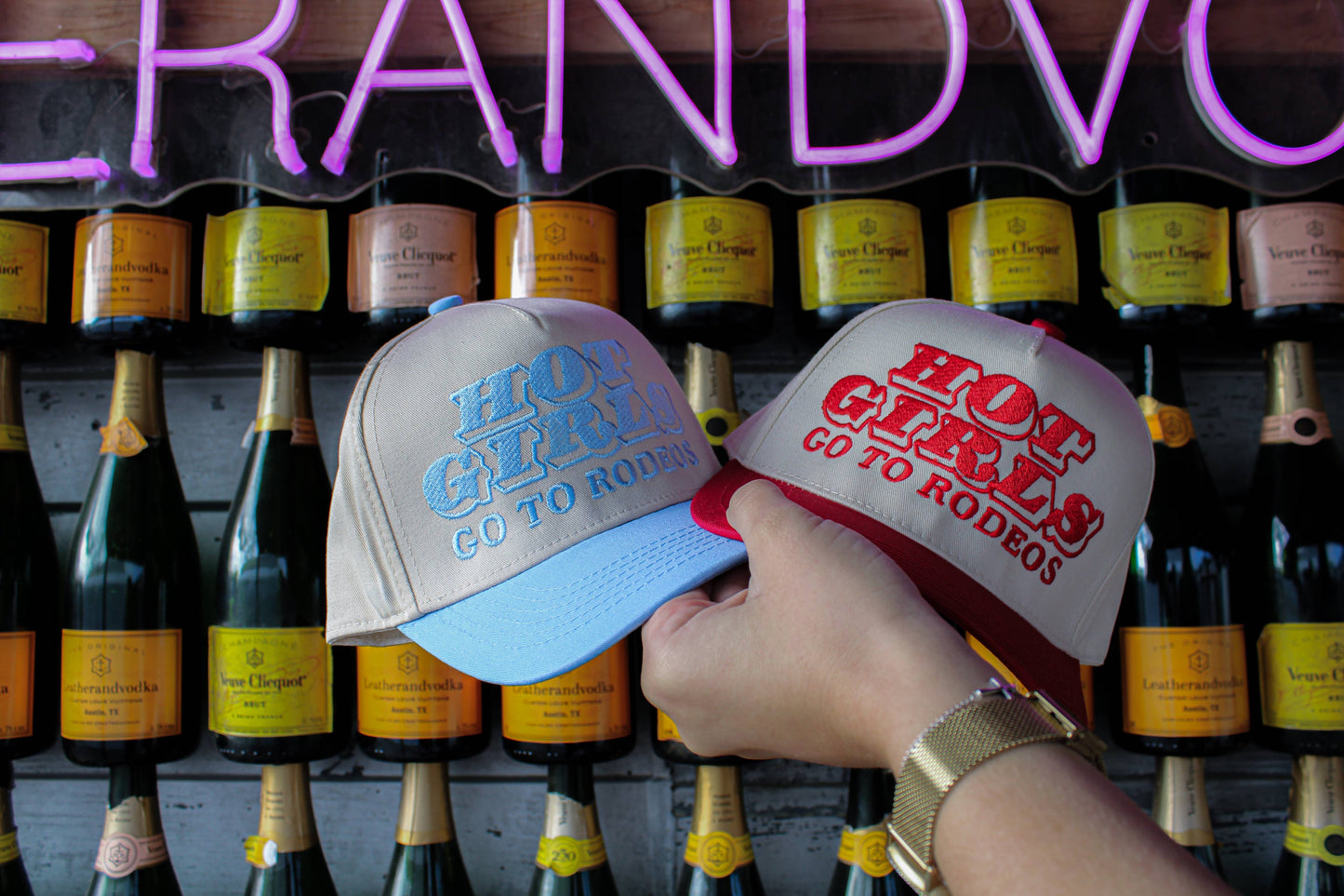 HOT GIRLS GO TO RODEOS CANVAS CAP